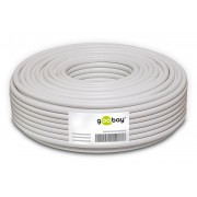 GOOBAY καλώδιο κεραίας 51511, 100dB, 75Ω, CCS, 50m, λευκό