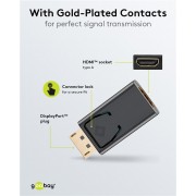 GOOBAY αντάπτορας DisplayPort σε HDMI 51719, 1920x1200p, μαύρος