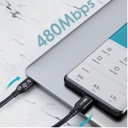 CABLETIME καλώδιο USB-C CT-CM100, 100W PD, 480Mbps, 1m, μαύρο