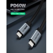 CABLETIME καλώδιο USB-C CMCM60, 60W PD, 5Gbps, 4K, 1m, μαύρο