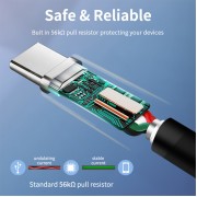 CABLETIME καλώδιο USB-C σε USB CMAMN, 3A, 5Gbps, 0.25m, μαύρο
