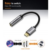 CABLETIME αντάπτορας USB-C σε 3.5mm CT-CMAUDIO, γκρι