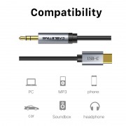 CABLETIME καλώδιο USB-C σε 3.5mm CT-CMAUDIO, AUX, 1.8m, μαύρο