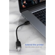 CABLETIME καλώδιο προέκτασης USB CT-AMAF2, 3A, 480Mbps, 1m, μαύρο