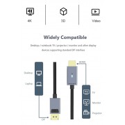 CABLETIME καλώδιο DisplayPort σε HDMI CT-P02G4K, 4K, 1.8m, μαύρο