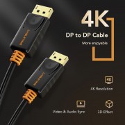 CABLETIME καλώδιο DisplayPort CT-01G, 4K/60Hz, 1.8m, μαύρο