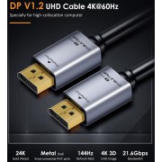 CABLETIME καλώδιο DisplayPort CT-P01G, 4K/60Hz, 21.6Gbps, 1m, μαύρο