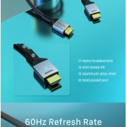 CABLETIME καλώδιο HDMI 2.1 CT-HM8K, 8K/60Hz, 48Gbps, 28AWG, 1m, μαύρο