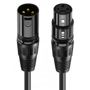 CABLETIME καλώδιο μικροφώνου XLR 11B24, 3-pin, 24AWG, 20m, μαύρο