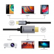 CABLETIME καλώδιο USB-C σε HDMI CT-CMHD2, 4K/60Hz, 3m, μαύρο