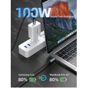 CABLETIME καλώδιο USB-C CT-CMCM2, USB 3.1, 100W, 20Gbps, 4K, 1.5m, μαύρο