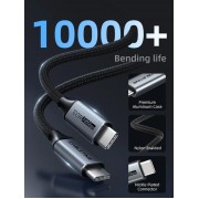 CABLETIME καλώδιο USB-C CT-CMCM2, USB 3.1, 100W, 20Gbps, 4K, 1.5m, μαύρο