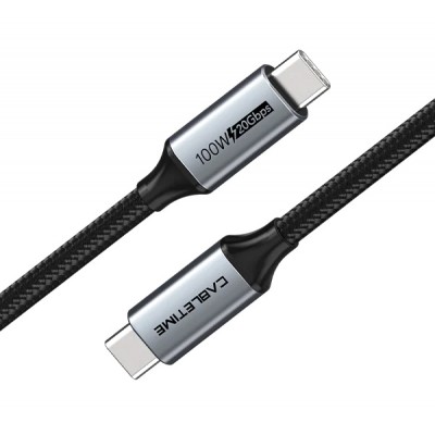 CABLETIME καλώδιο USB-C CT-CMCM2, USB 3.1, 100W, 20Gbps, 4K, 1.5m, μαύρο