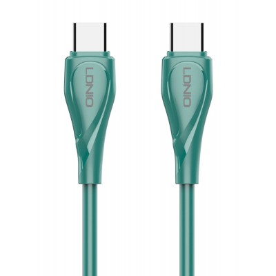 LDNIO καλώδιο USB-C σε USB-C LC611C, 65W PD, 1m, πράσινο