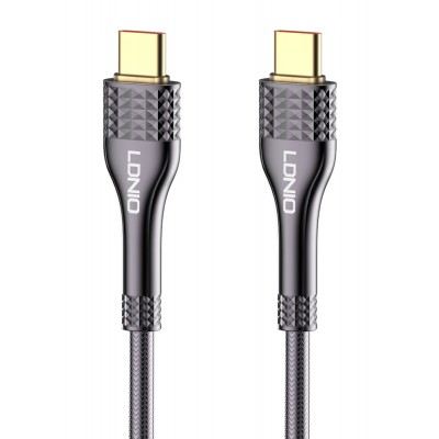 LDNIO καλώδιο USB-C σε USB-C LC651C, 65W, 1m, γκρι