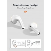 LDNIO earphones με θήκη φόρτισης T03, True Wireless, HiFi, Φ13mm, λευκά