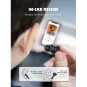 LDNIO earphones με θήκη φόρτισης T01, True Wireless, HiFi, Φ10mm, μαύρα