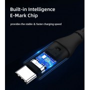 CABLETIME καλώδιο USB-C σε USB-C CT-CMCM, 60W, 480Mbps, 2m, μαύρο