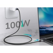 CABLETIME καλώδιο USB-C CMCM100W, 100W PD, 480Mbps, 1.5m, μαύρο