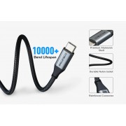 CABLETIME καλώδιο USB-C CMCM100W, 100W PD, 480Mbps, 1.5m, μαύρο