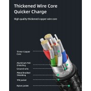 CABLETIME καλώδιο USB-C σε USB CT-C160-PU32-CMAMN1, 3A, 480Mbps, 0.25m, μαύρο
