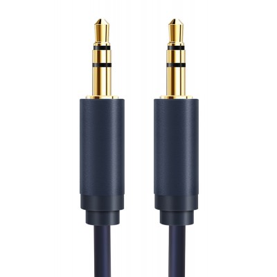 CABLETIME καλώδιο ήχου 3.5mm CT-AV301-H11G, gold plated, 1m, μπλε