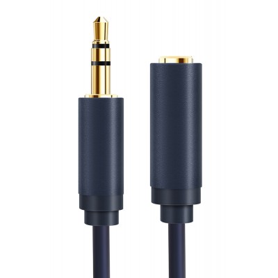 CABLETIME καλώδιο προέκτασης ήχου 3.5mm CT-AV302-H11G, gold plated, 3m, μπλε