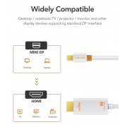CABLETIME καλώδιο mini DisplayPort σε HDMI CT-AV588-03G4K, 4K/30Hz, 1m, λευκό