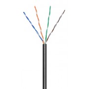 GOOBAY καλώδιο δικτύου 57198, CAT 5e U/UTP, CCA, έως 40m, 100m, μαύρο