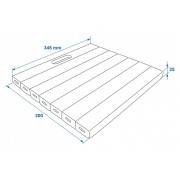 PROPLUS αφρώδες μαξιλάρι γονατίσματος 580012, 30x34.5x2.5cm, μπλε