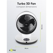 GOOBAY ανεμιστήρας δαπέδου 59515 με χειριστήριο, 23cm, 70W, λευκός