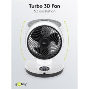 GOOBAY ανεμιστήρας δαπέδου 59515 με χειριστήριο, 23cm, 70W, λευκός