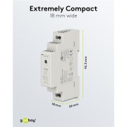 GOOBAY τροφοδοτικό 59573 για DIN rail, 12V/1.25A, 15W, IP20