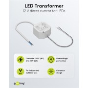 GOOBAY μετασχηματιστής LED 59575, 12V/1A, 12W, IP65