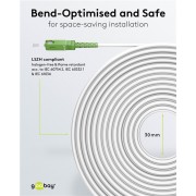 GOOBAY καλώδιο οπτικής ίνας SC-APC 59604, Singlemode OS2, 20m, λευκό