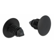 DELOCK Πλαστική τάπα 60187 για κάλυψη οπών, 15x14.5mm, μαύρη, 10τμχ