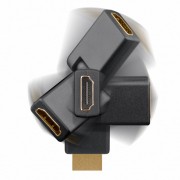 GOOBAY αντάπτορας HDMI 60757, 360° περιστρεφόμενος, 4K/60Hz, μαύρος