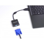 DELOCK αντάπτορας HDMI σε VGA 61077, 1080p, μαύρος DELOCK αντάπτορας HDMI σε VGA 61077, 1080p, μαύρος