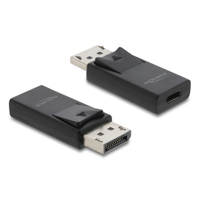 DELOCK αντάπτορας DisplayPort σε USB-C 61078, 8K/60Hz, μαύρος