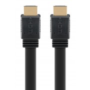 GOOBAY καλώδιο HDMI 2.0 61281, Ethernet, flat, 4K/60Hz 18 Gbps, 5m, μαύρο