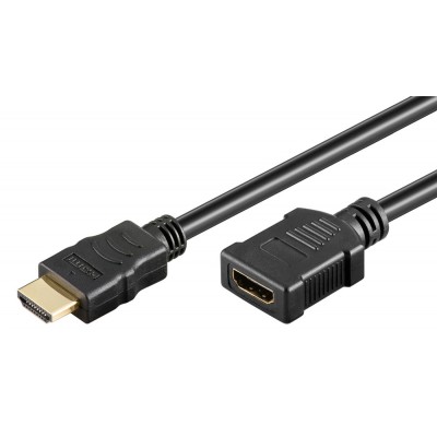 GOOBAY καλώδιο προέκτασης HDMI 61309 Ethernet, 4K/60Hz 18Gbps, 2m, μαύρο