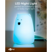 GOOBAY LED φωτιστικό νυκτός πολική αρκούδα 61647, RGB, επαναφορτιζόμενο, λευκό