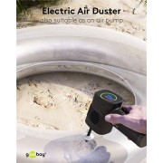 GOOBAY ηλεκτρικό air duster 61667, LED οθόνη, 46.8W, 2000mAh, μαύρο