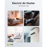 GOOBAY ηλεκτρικό air duster 61667, LED οθόνη, 46.8W, 2000mAh, μαύρο