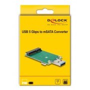 DELOCK αντάπτορας USB σε mSATA 62681, 5Gbps