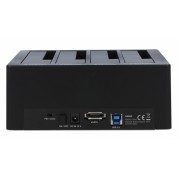 DELOCK docking station 64063, clone function, 4x HDD/SSD 6Gb/s, μαύρο