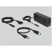 DELOCK docking station 64063, clone function, 4x HDD/SSD 6Gb/s, μαύρο