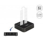 DELOCK docking station 64178, clone function, 2x M.2 SATA, 6Gbps, μαύρο