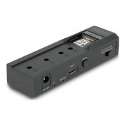 DELOCK docking station 64253 για M.2 NVMe/SATA SSD & HDD, 10Gbps, μαύρο