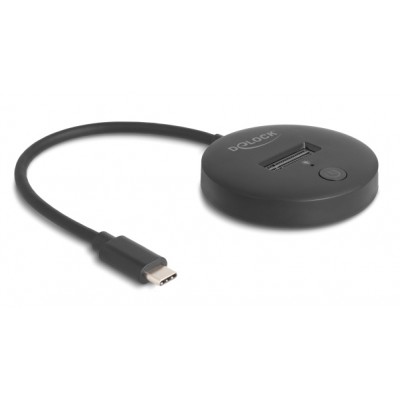 DELOCK docking station για M.2 NVMe/SATA SSD 64254, 10Gbps, μαύρο